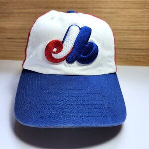 Montreal Expos MLB Strap Back Hat Cap 47 Brand Cooperstown Pinwheel Logo Mens